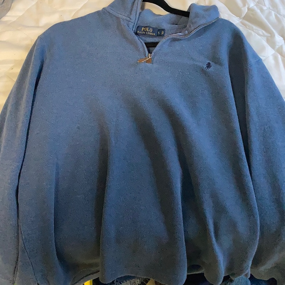 Polo Ralph Lauren blue quarter zip sweater